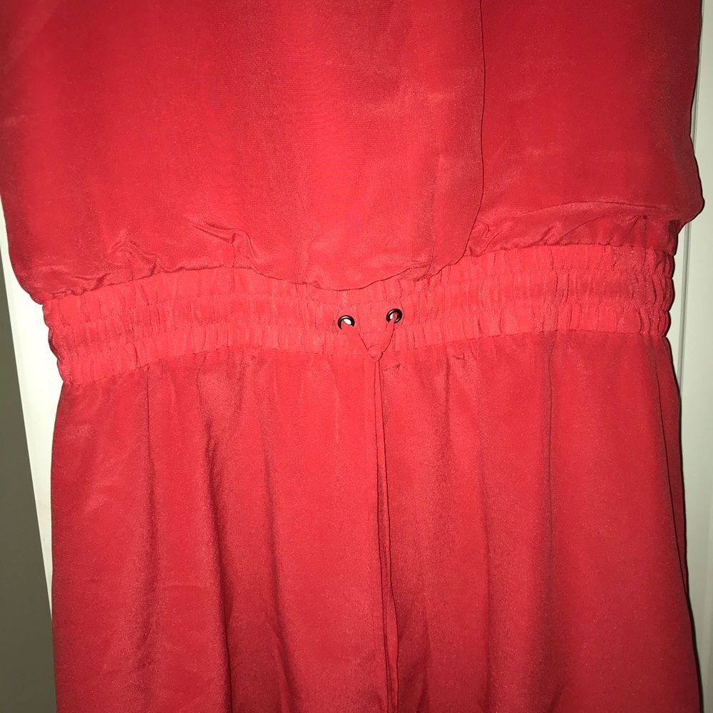 J. Crew Red Drawstring Dress - Picture 2 of 3